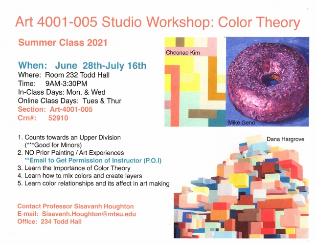 Summer ’21 Course in Color Theory